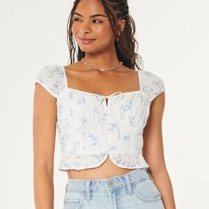 Eyelet corset top